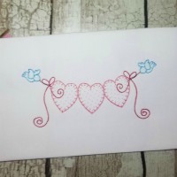 Heart Laurel Machine Applique Design